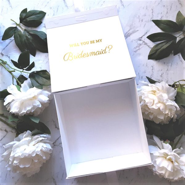 Personalised Gift Box Ribbon Large White
