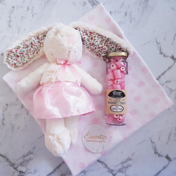 Personalised Gift Baby Candy Hearts Bunny Essentia