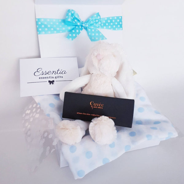 Personalised Gift Box Baby Cuvee Choc Bunny Essentia
