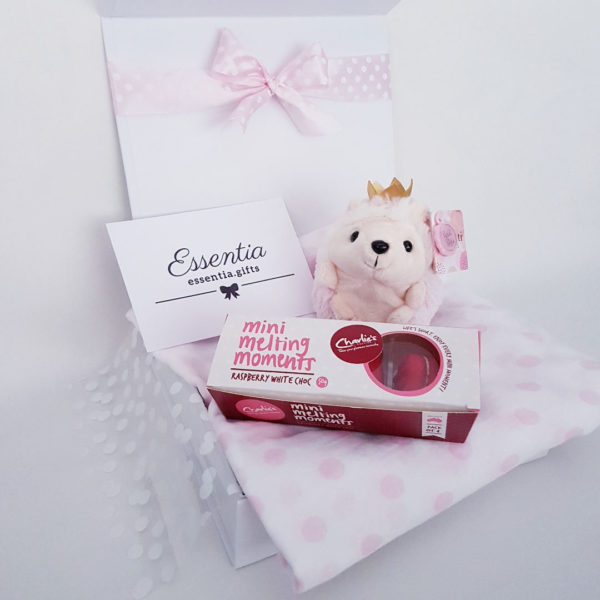 Personalised Gift Box Baby Melting Moments Hedgehog Essentia